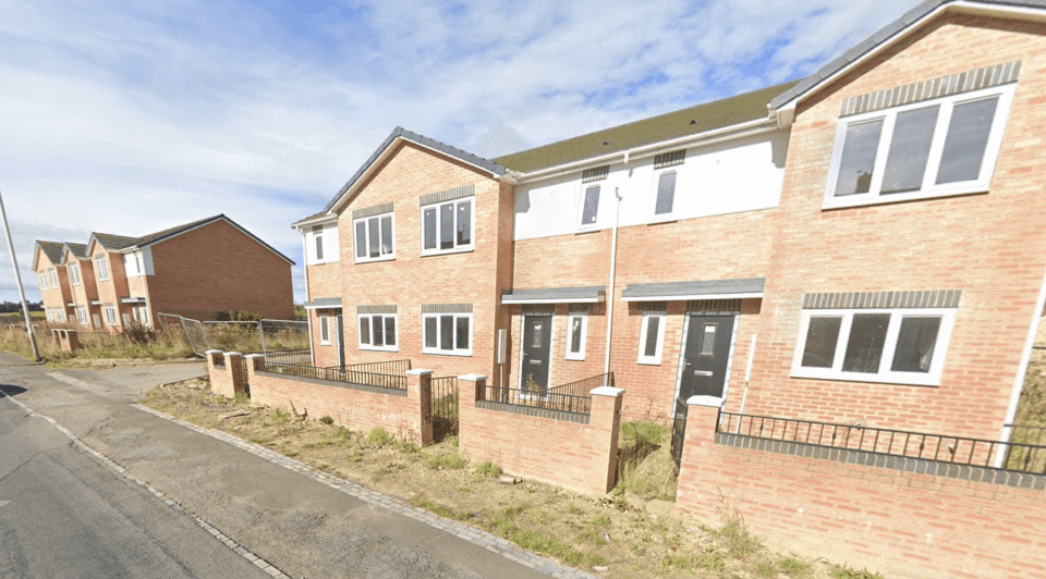 Unoccupied houses on a new housing estate.
