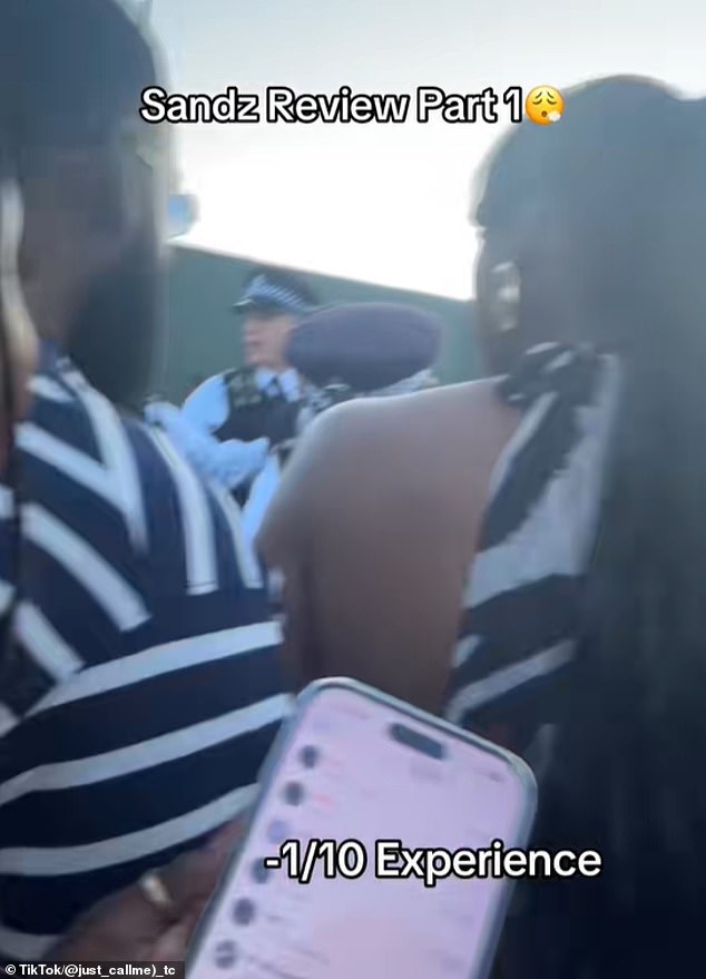 TC, who had attended the festival, said it was a '-1/10 experience' and said police officers had no effect on the crowds