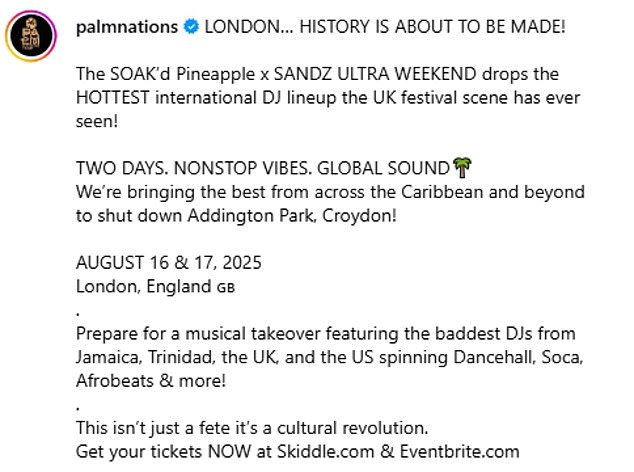 An advertisement for the festival had said 'history is about to be made'
