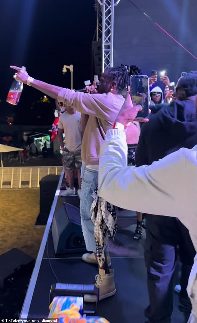 Aidonia was joined by members of the crowd onstage - leading to the audience complaining that they couldn't hear the acts