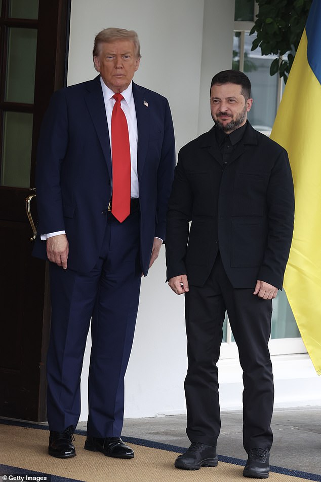 The Ukrainian President's outfit choice appears to be a move to please the US President following an outburst earlier this year