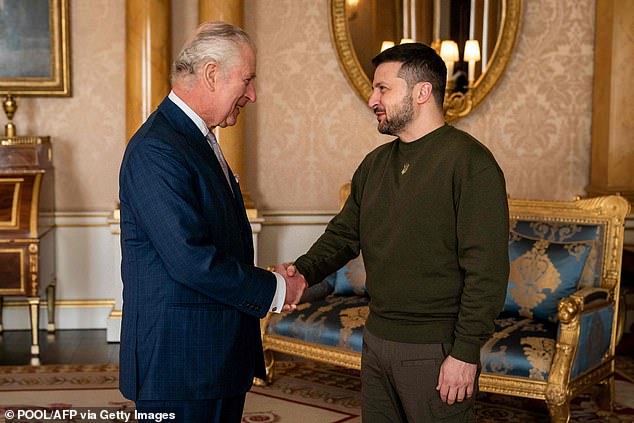 Zelensky has rarely been seen wearing anything other than combat clothing, including for a meeting at Buckingham Palace with King Charles in February