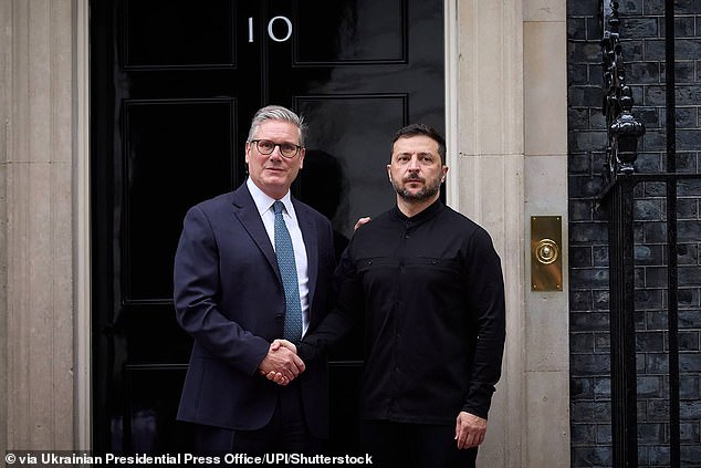 Volodymyr Zelensky was also seen in his familiar attire for a visit to 10 Downing Street earlier this year