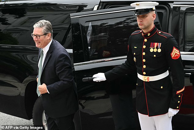 British Prime Minister Keir Starmer arrives at the White House for the crucial talks today