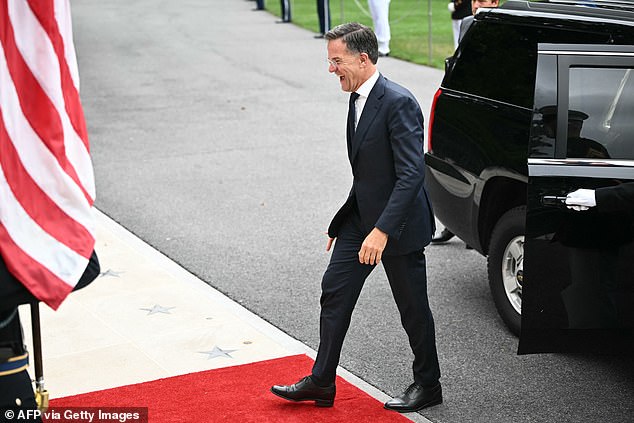 NATO Secretary-General Mark Rutte arriving at the White House for the talks between world leaders