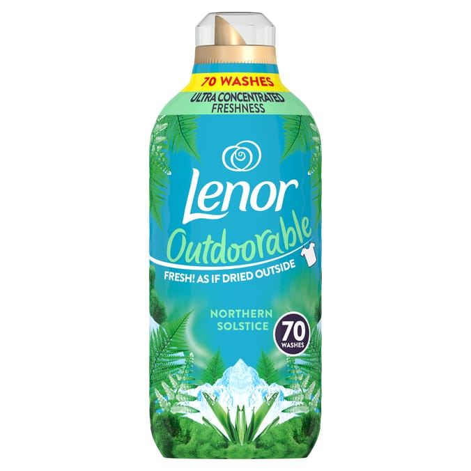 Lenor Outdoorable fabric softener bottle, Northern Solstice scent.