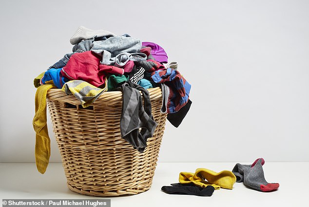 The water from the clothing turned a muddy brown color, despite the clothing being regularly washing in a washing machine (stock image)