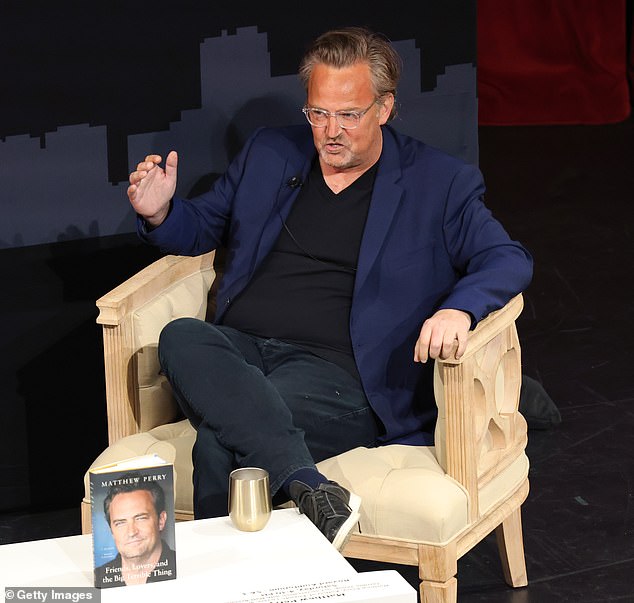 The actor died as result of an overdose at the age of 54 on October 28, 2023. Perry pictured in April of 2023 in LA