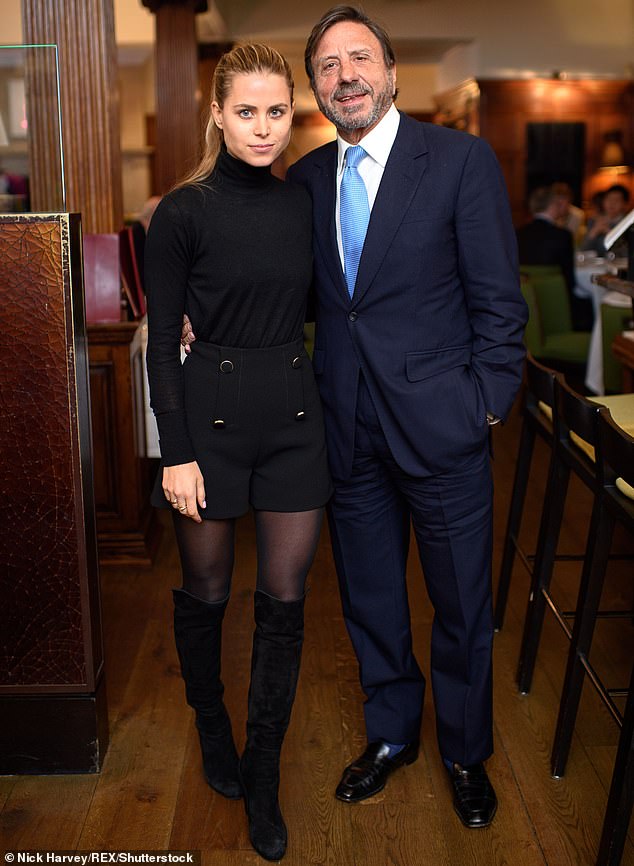 Having worked for her father Sir Rocco's hotel empire, Irene Forte is accustomed to nice interiors (pictured together in 2016)