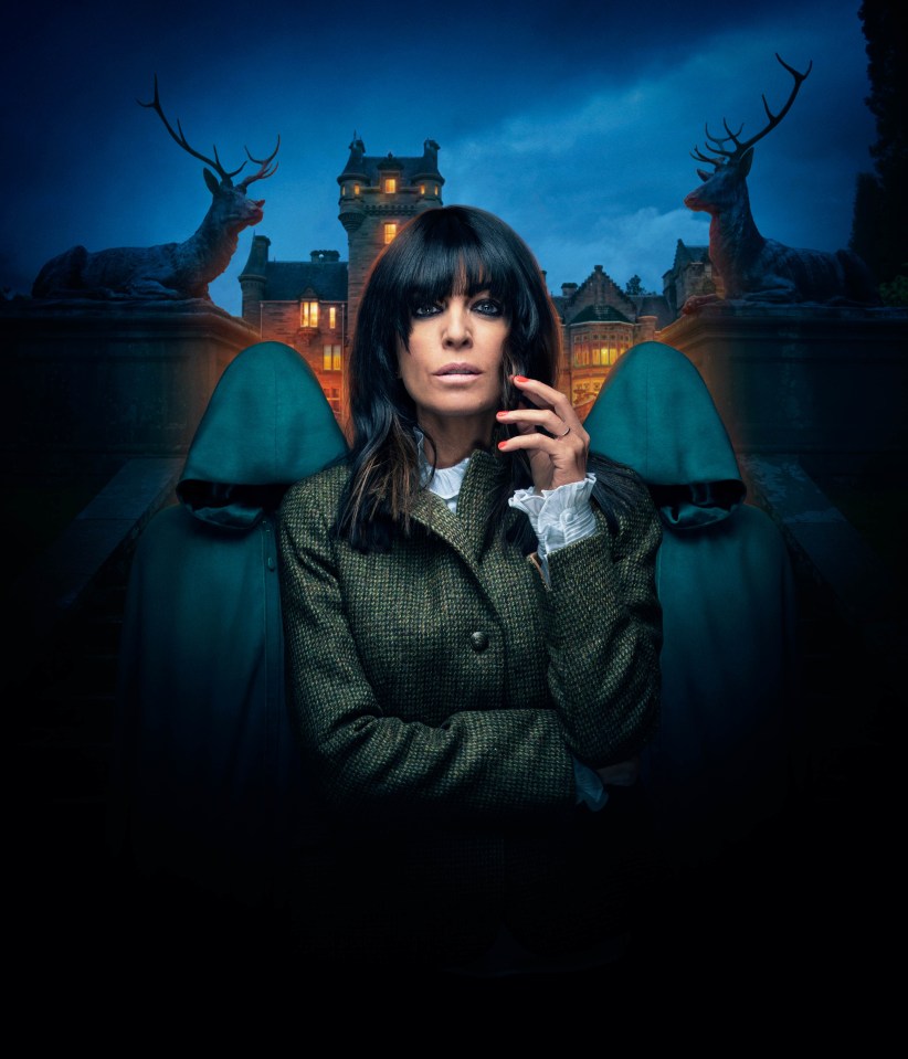 Claudia Winkleman promoting the BBC show *The Traitors*.