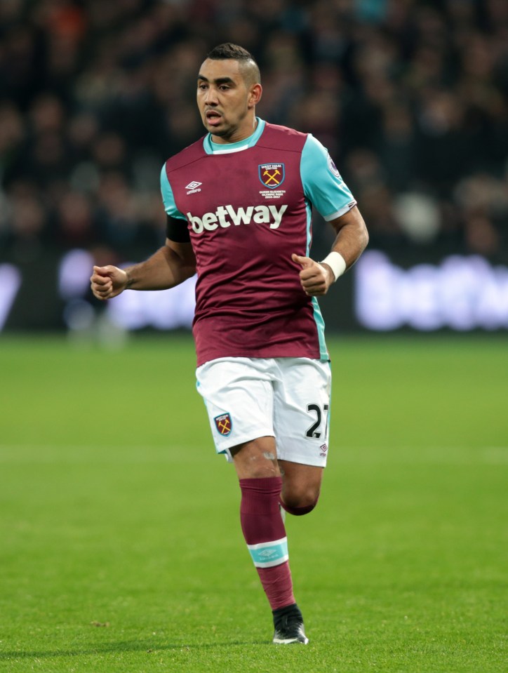Dimitri Payet, West Ham United player, on the pitch.