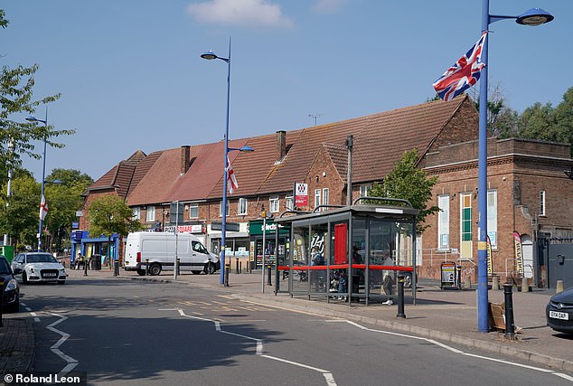 Union Jack and St George's flags fly high through Weoley Castle