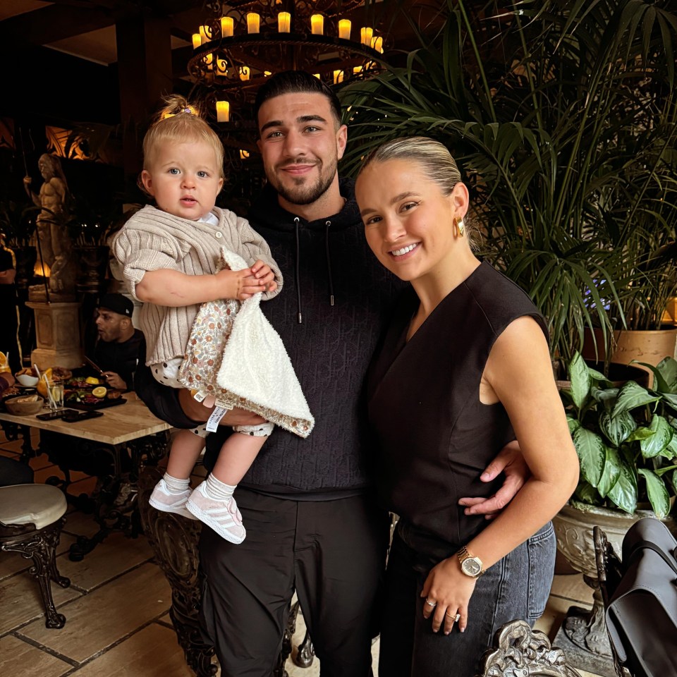 Molly Mae Hague and Tommy Fury with their baby.