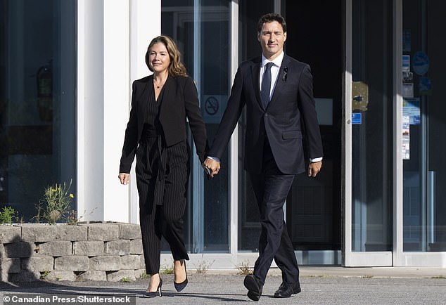 Trudeau (pictured with wife Sophie in 2022) announced his split in 2023