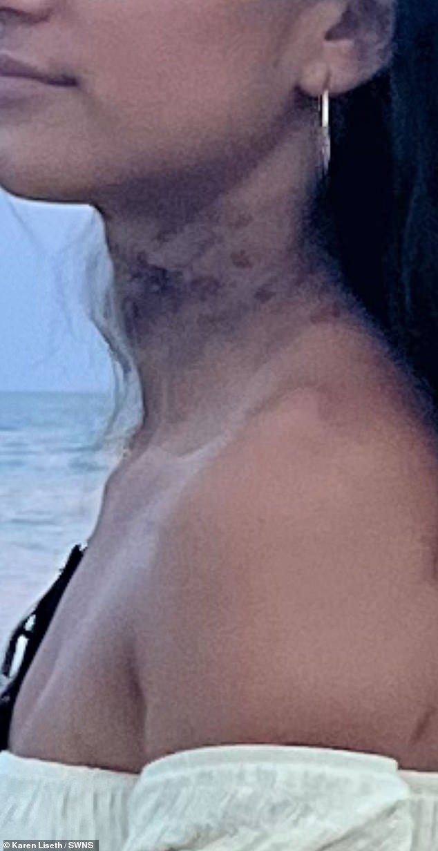 Karen Liseth, then 22, went on a three-month trip to Thailand followed by Bali - and attended a full moon party at a beach on the second week of the trip