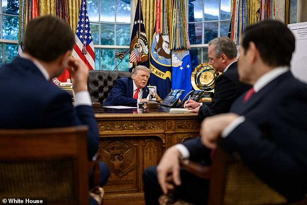 The president said on social media Monday that he and Putin discussed plans for a summit between the leaders of Russia and Ukraine, at a location to be determined