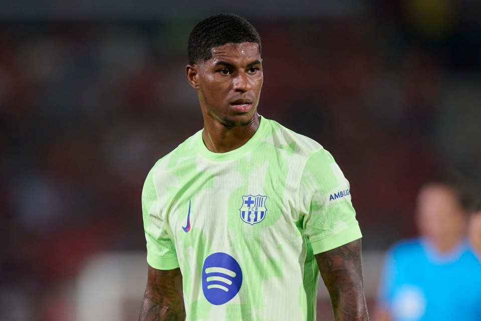 Marcus Rashford of FC Barcelona during a soccer match.