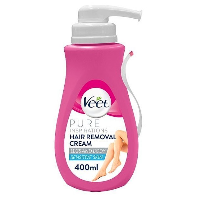 Kate Atherton, 34, emptied half a bottle of conditioner before refilling it with Veet hair removal cream (pictured, file photo)