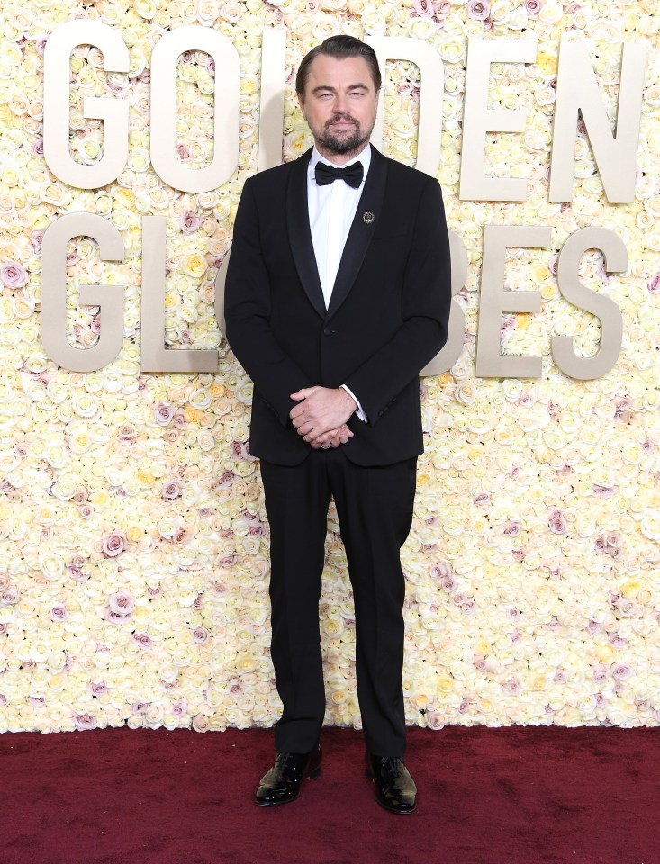 Leonardo DiCaprio at the Golden Globe Awards.