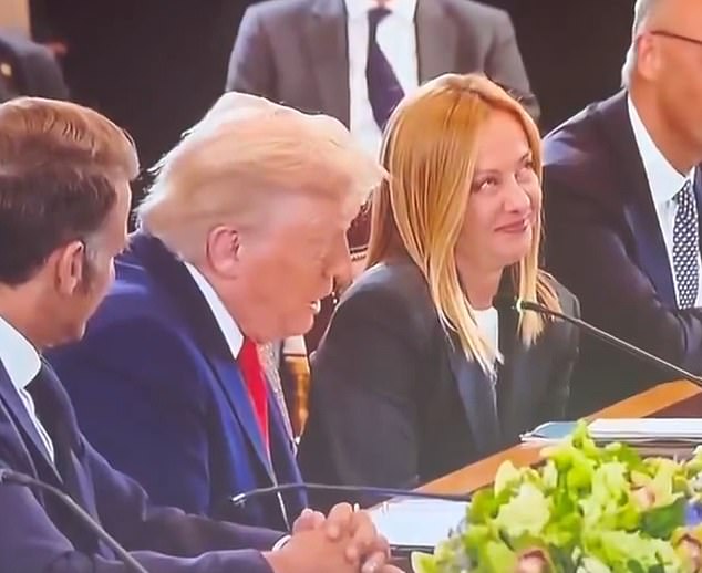Social media users were quick to point out the many faces she made as she sat with Trump during the press conference