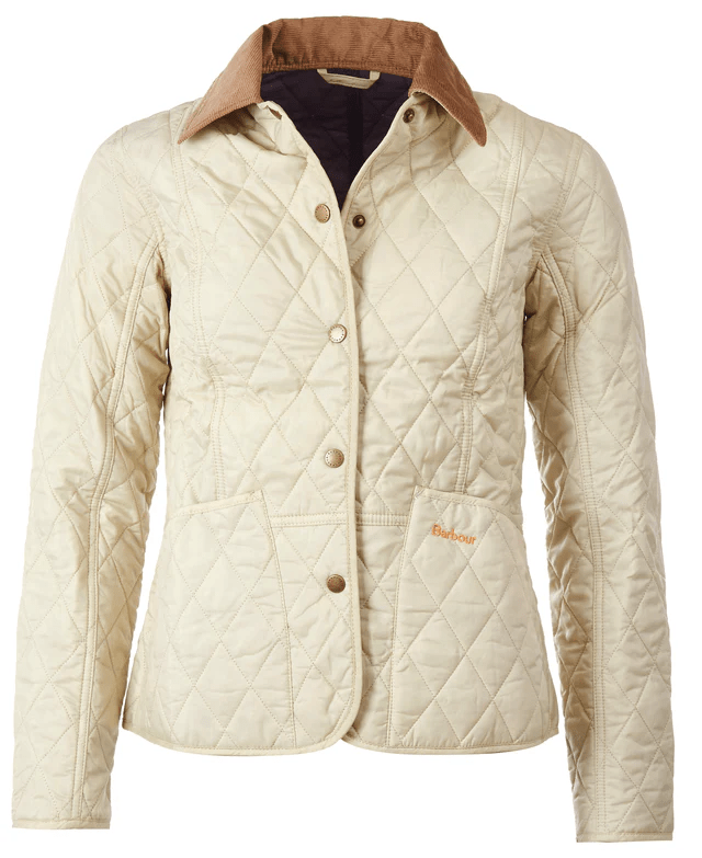 Women's Barbour Liddesdale quilted jacket in pearl.