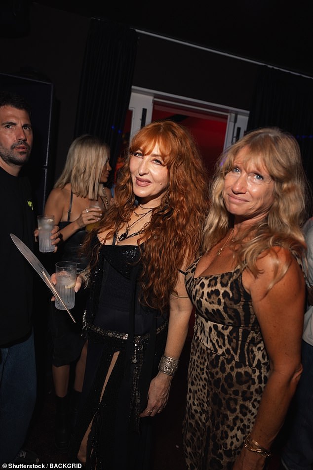 Charlotte Tilbury looked incredible in a black dress with a matching necklace