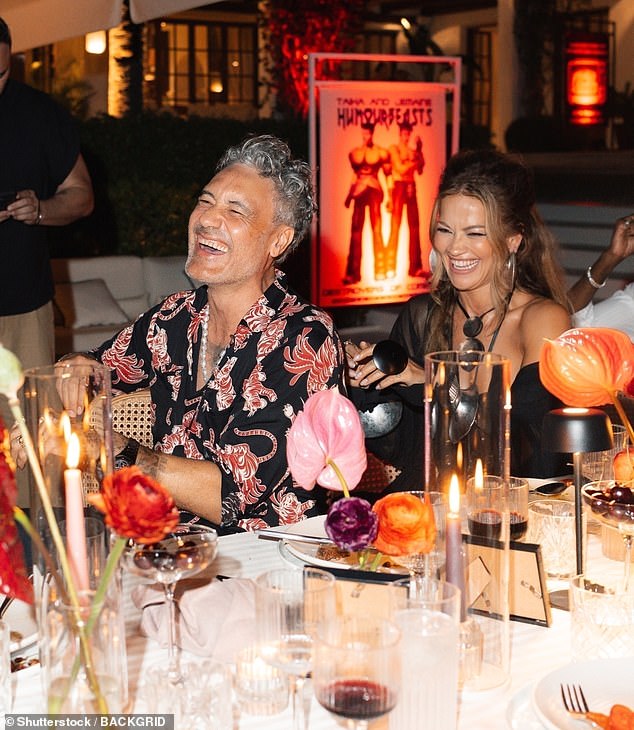 The couple, who married in 2022, were all smiles during the dinner