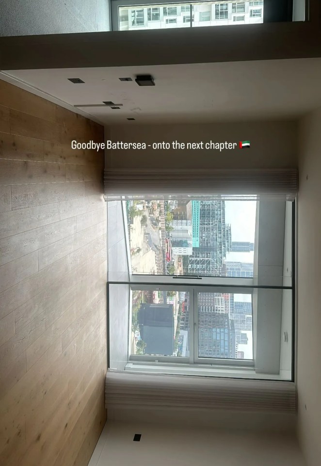 Empty room with city view; goodbye Battersea, onto the next chapter.