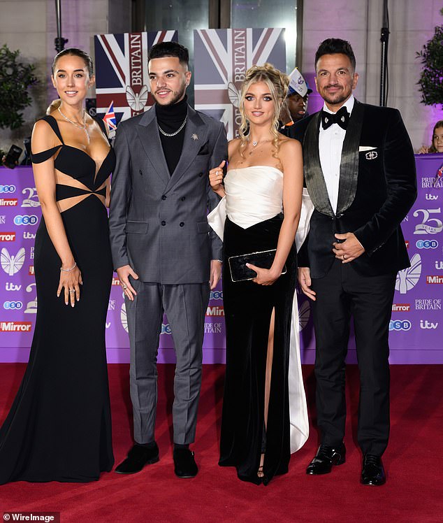 Pictured Emily with Peter, Princess and Junior at The Pride Of Britain in 2024