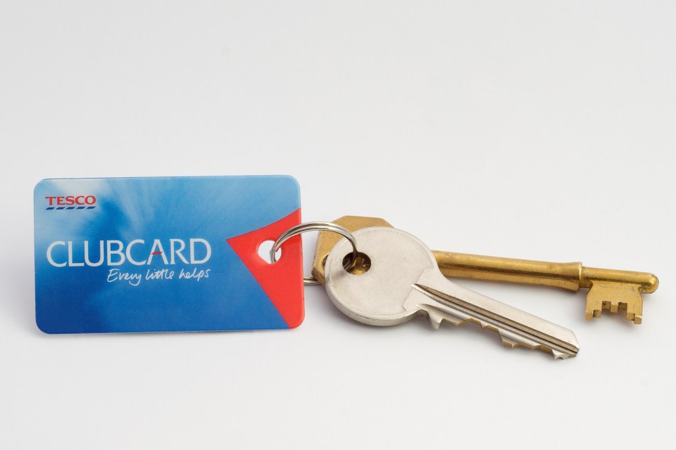 Tesco Clubcard attached to keys.