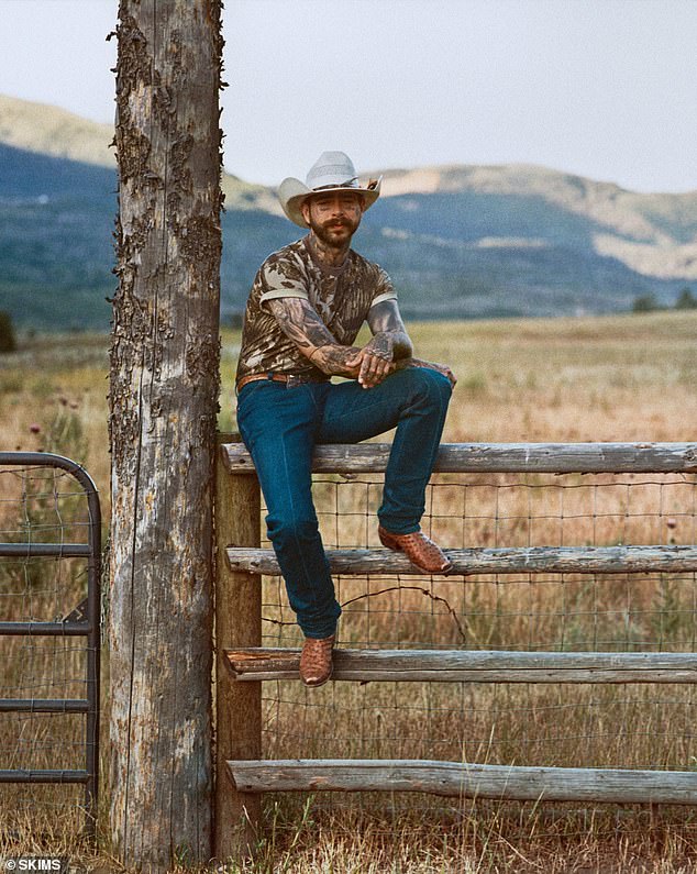 The Billboard Music Award winner modeled one of the new T-shirts while taking it easy on a fence. 'What we didn¿t know we needed!!!,' exclaimed a fan