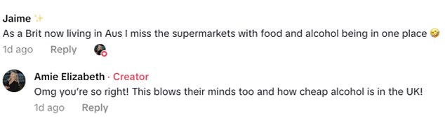 Reaction: Brits in the comments were delighted by the praise. One wrote: 'Welcome I'm so pleased to see you appreciate the historic buildings... but go out in the beautiful countryside and experience England, Scotland, Wales and Ireland'