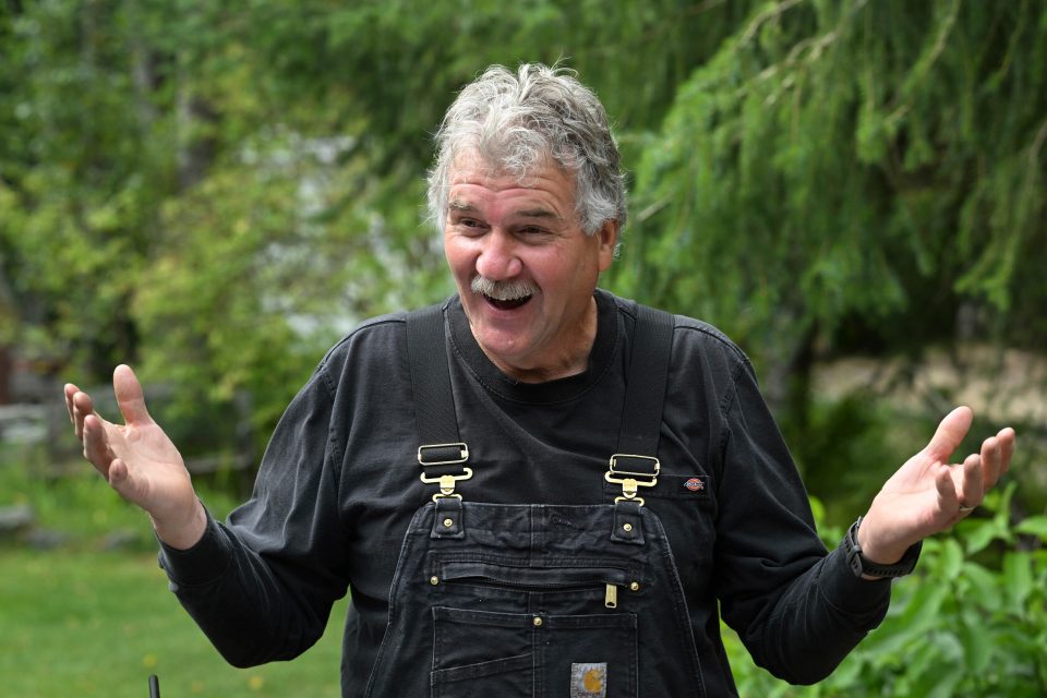 Mark Warren, an Alaskan resident, gestures while speaking.
