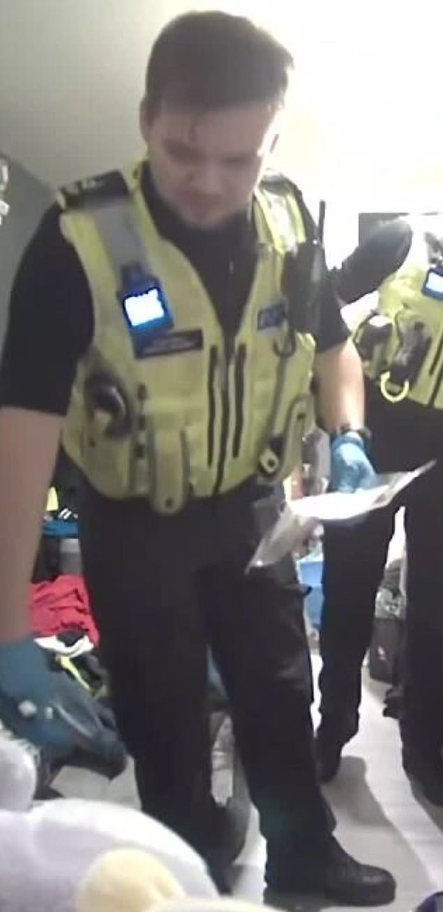 Ring footage shows the police officer searching the woman's house before he then stole her underwear