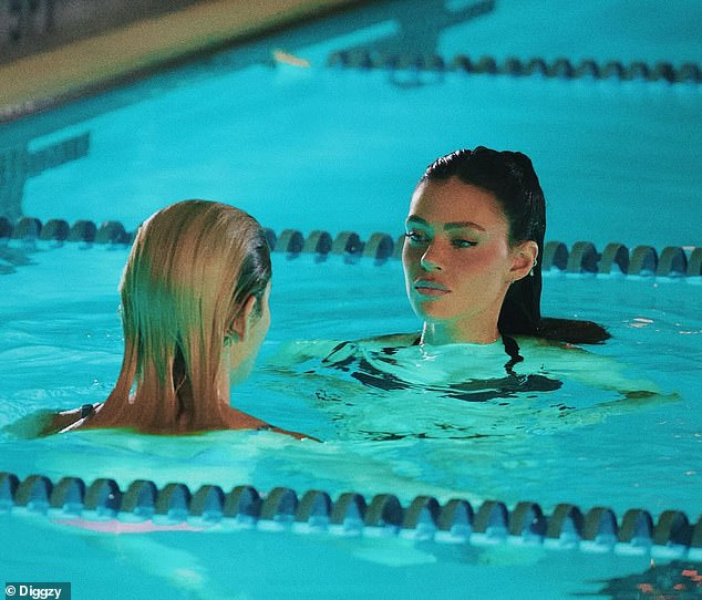 Sharing a string of on-set snaps from the film, Nicola appeared to embrace her role in the Erica Dunton thriller, as she appeared in a racy scene while submerged in a swimming pool