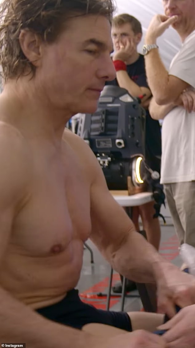 The 63-year-old action star, whose movie Mission: Impossible - The Final Reckoning hit theaters in May, posted unreleased footage featuring him dressing in a wet suit to film scenes in a deep tank of water
