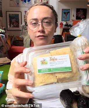 Last month, Emhoff (pictured) also shared a video of her farmers market haul - one that didn't exactly shy away from plastic use