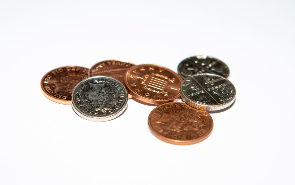 British coins, commonly swallowed by children.