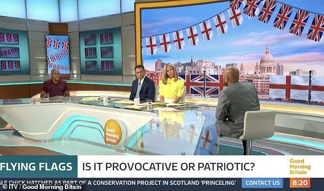 However, Dr Rakib Ehsan (R) took the opposing view and argued that there is absolutely nothing wrong with people displaying the St George's Flag and the Union Jack