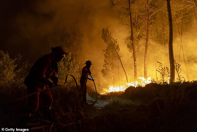 The heat and dried-out land have fueled wildfires across the region that have destroyed 115,000 hectares so far, closing Spain's world-famous pilgrims' route, the Camino de Santiago, that leads to the Galician town of Santiago de Compostela