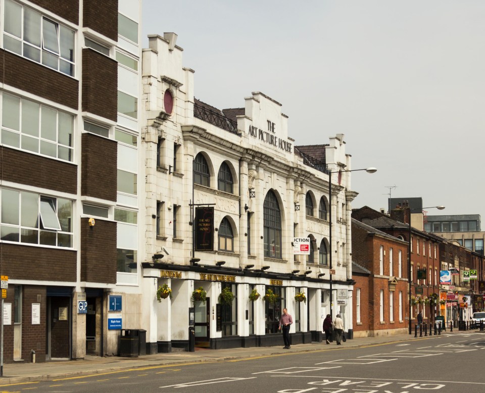 The Art Picture House, a former cinema now a pub, on Haymarket Street in Bury.