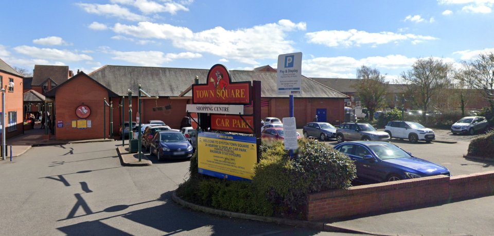 Syston Town Square shopping centre car park.