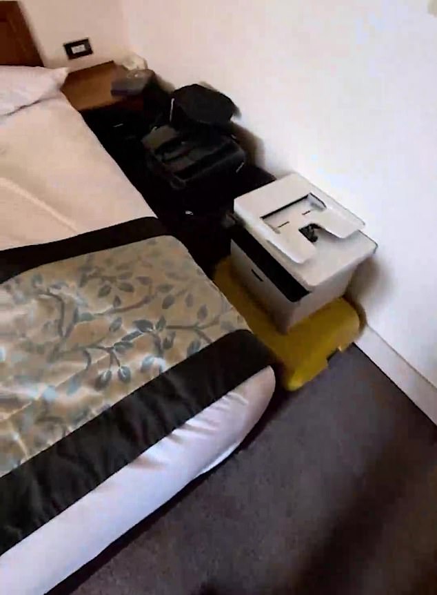 On top of thousands of pounds worth of Apple equipment, the Sudanese designer's room also contained a large printer