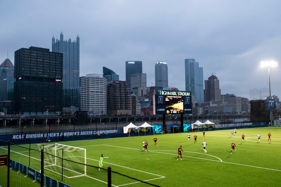 PITTSBURGH, PA - DECEMBER 14: A general view of Highmark Stadium during the Division II Men's Soccer Championship held at Highmark Stadium on December 14, 2019 in Pittsburgh, Pennsylvania. Charleston (WV) defeated Cal State - Los Angeles 2-0 to win the national title. (Photo by Timothy Nwachukwu/NCAA Photos via Getty Images)