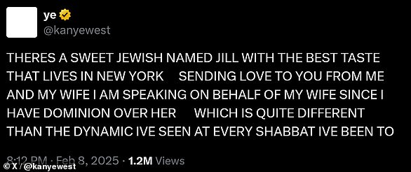 A day later he doubled down on his 'dominion' claims as he launched into another anti-Semitic rant where he targeted Jewish women