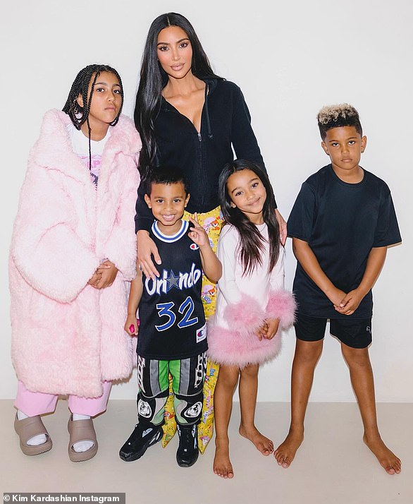 Kim was reportedly not a fan of her parading her risqué fashion in front of North, 11, Saint, nine, Chicago, seven and Psalm, five, whom she shares with the rapper