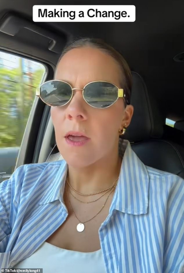 In a video posted to social media Emily declared that she was trying to make changes to get herself out of a 'rut'