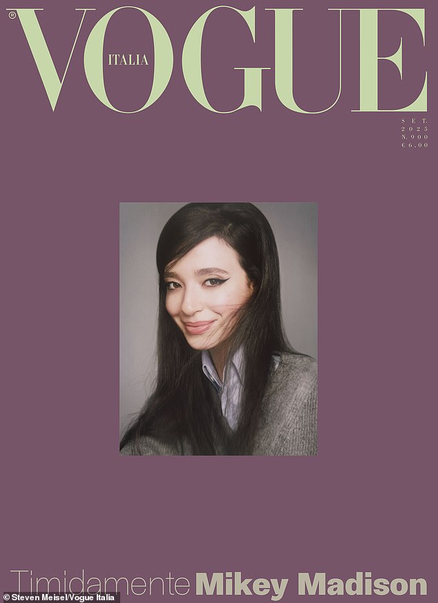 Mikey's yearbook-style cover for the print edition of Vogue Italia