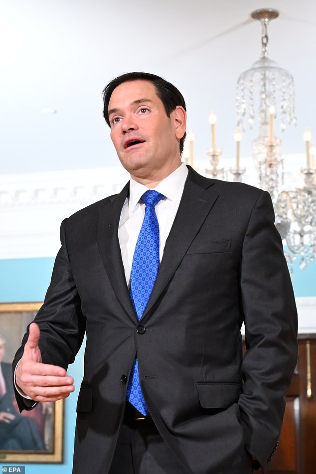 Mrs Connolly's case was raised with the US Secretary of State Marco Rubio (pictured)