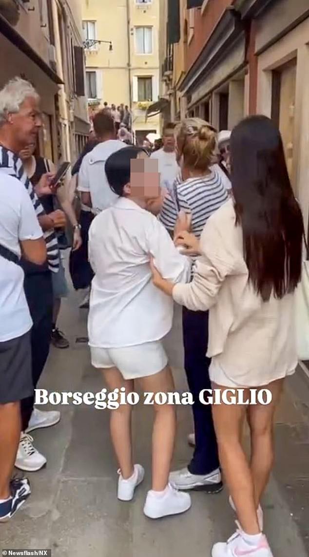 In a message from Greene shared in a screenshot on McElroy's post, the mother admitted: 'Something just came over me and I was so angry, and I went after them and grabbed the youngest of the three by the ponytail and wrapped my hand around the ponytail and would not let go'